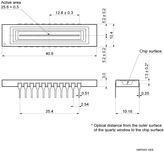 NMOS線(xiàn)陣圖像傳感器S3923-1024Q(圖2)