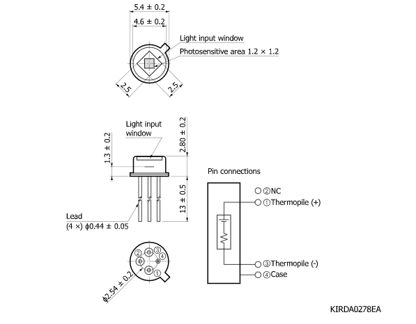 熱電堆探測(cè)器（單像元類型） T15770(圖2)